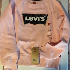 New Levi’s Pink Pullover sweater. Kid size S